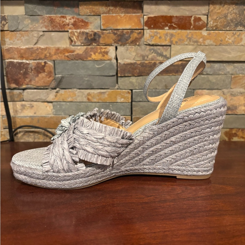 Elegant baby blue Wedge Sandals